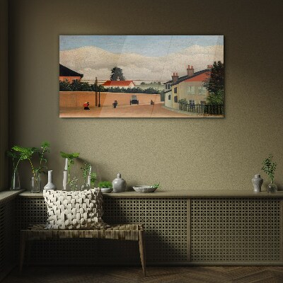 Foto auf glas Eine ruhige Straße in der Landschaft