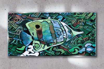 Glasbild Abstrakte Tiere Fische