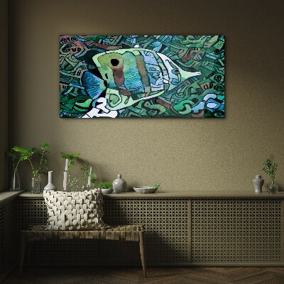 Glasbild Bunte Fischwelt