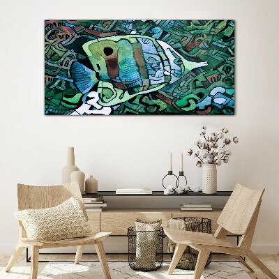 Glasbild Bunte Fischwelt