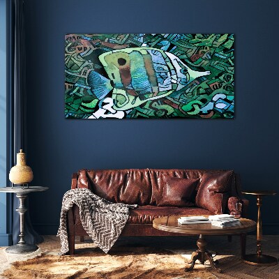 Glasbild Bunte Fischwelt
