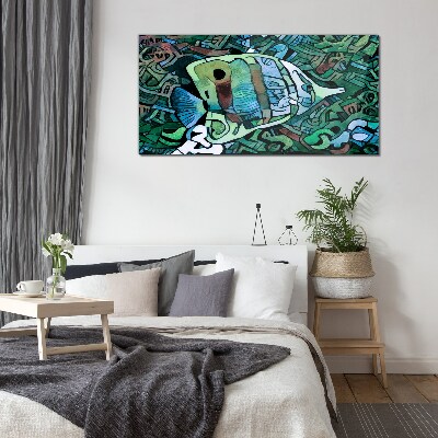 Glasbild Bunte Fischwelt