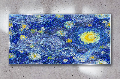 Glasbild Sternennacht