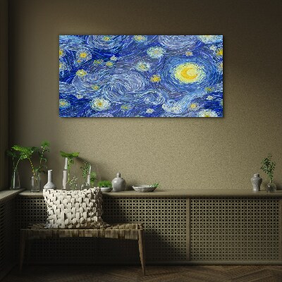 Glasbild Sternennacht