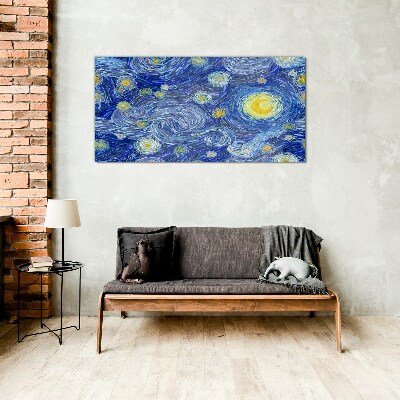 Glasbild Sternennacht