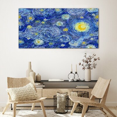 Glasbild Sternennacht