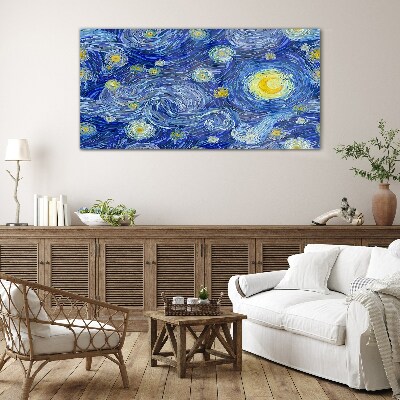 Glasbild Sternennacht