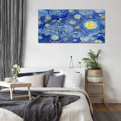 Glasbild Sternennacht