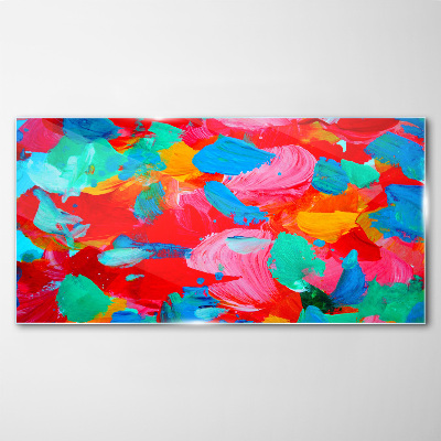 Glasbild Bunter Wirbel der Abstraktion