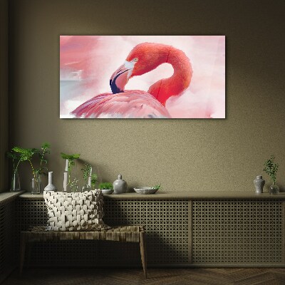 Bild auf glas Tiervogel Flamingo