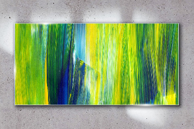 Glas bild Grüne und blaue abstrakte Streifen