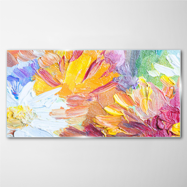 Glasbild Bunter Blumenstrauß