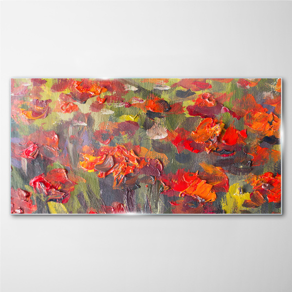 Glasbild Florale Farbexplosion