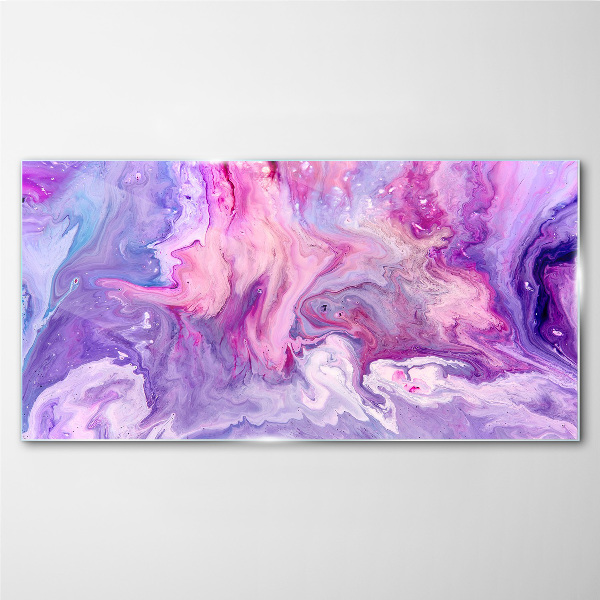 Glasbild Wellen rosa Träume
