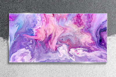 Glasbild Wellen rosa Träume
