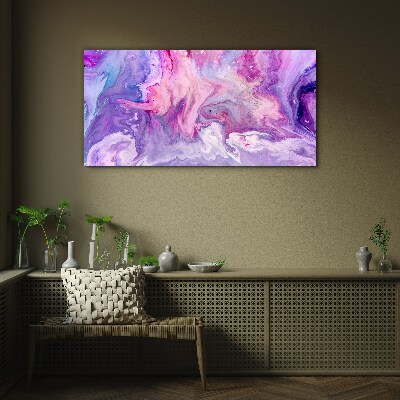 Glasbild Wellen rosa Träume