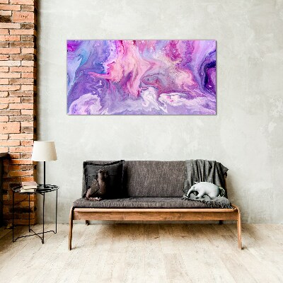 Glasbild Wellen rosa Träume