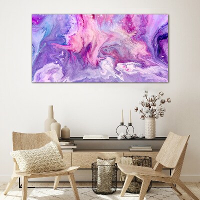 Glasbild Wellen rosa Träume