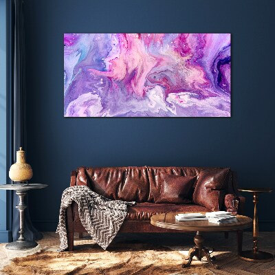 Glasbild Wellen rosa Träume