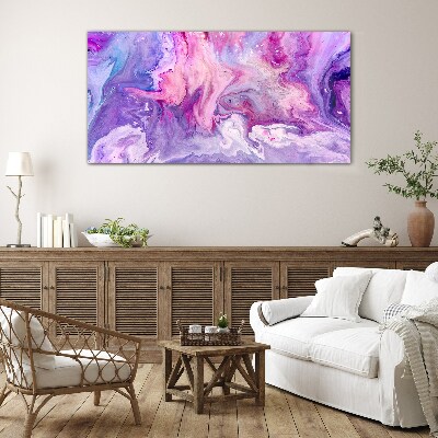 Glasbild Wellen rosa Träume
