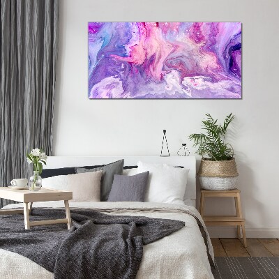 Glasbild Wellen rosa Träume