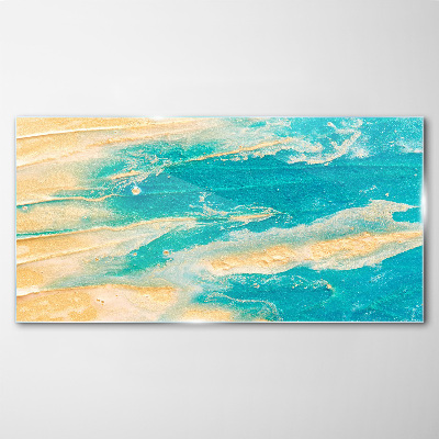 Bild auf glas Meereswellen auf dem Sand