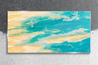 Bild auf glas Meereswellen auf dem Sand