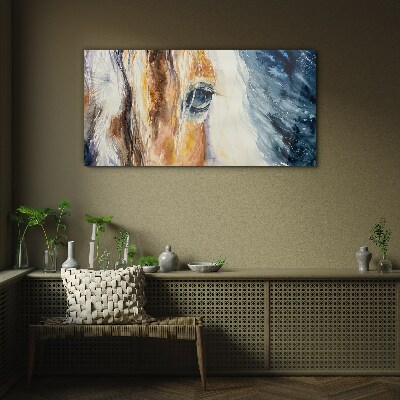 Bild auf glas Aquarell-Pferdeporträt