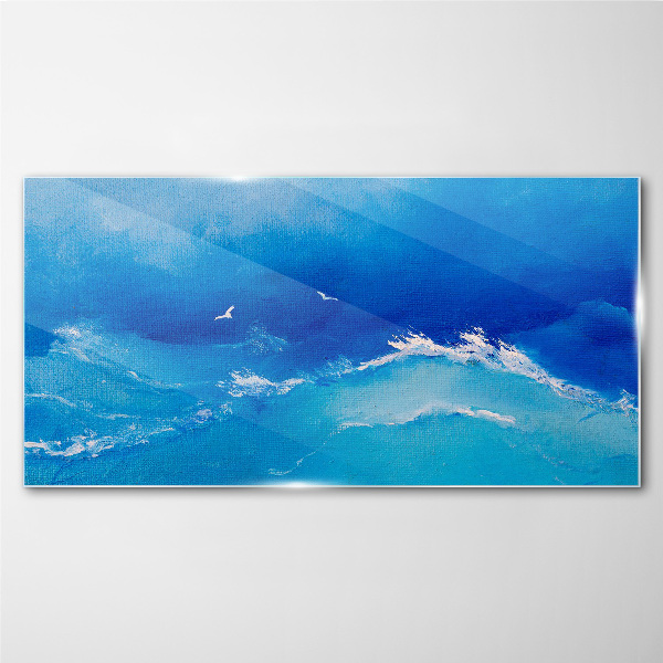 Glasbild Ruhige Meereswellen