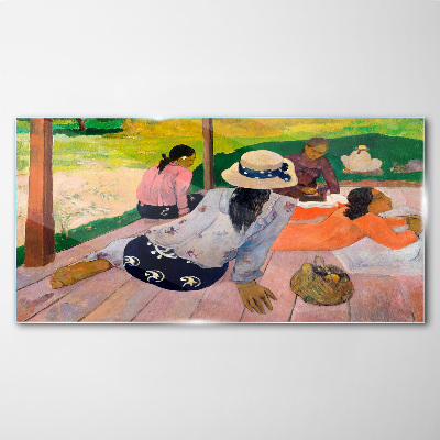 Glasbild Siesta Tahiti Paul Gauguin