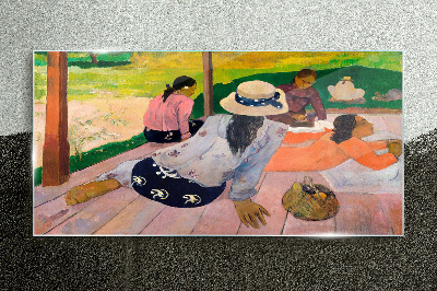 Glasbild Siesta Tahiti Paul Gauguin