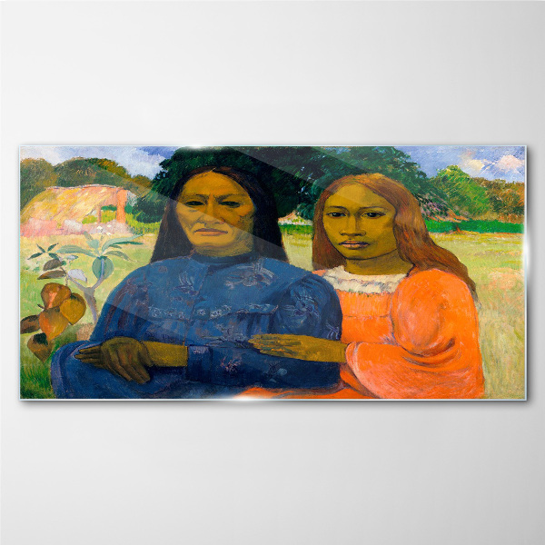 Glasbild Zwei Frauen von Paul Gauguin