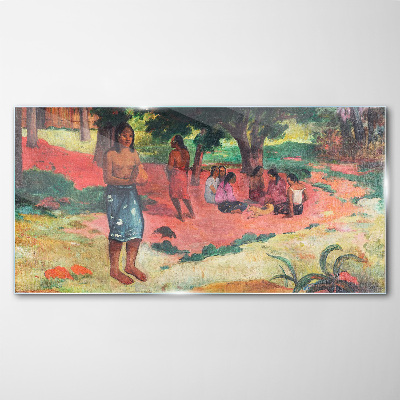 Glasbild Gauguins geflüsterte Worte