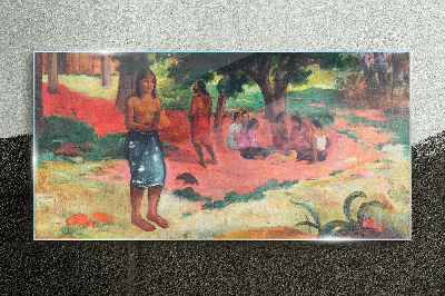 Glasbild Eine Szene aus dem Leben auf Hawaii
