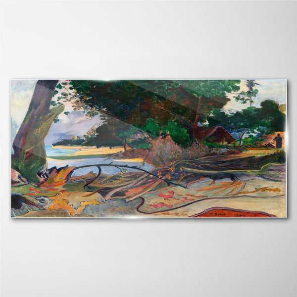 Bild auf glas Tropische Landschaft mit Bäumen