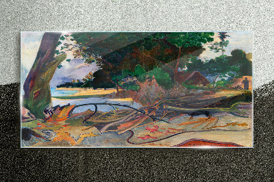Bild auf glas Tropische Landschaft mit Bäumen