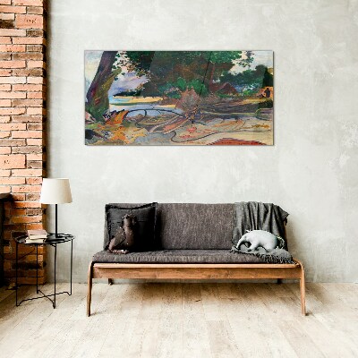 Bild auf glas Tropische Landschaft mit Bäumen