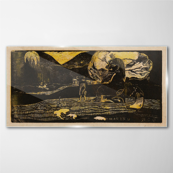 Foto auf glas Goldene Landschaften und geheimnisvolle Gestalten