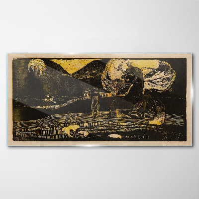 Foto auf glas Goldene Landschaften und geheimnisvolle Gestalten