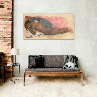 Glasbild Gauguin nackte Frauen