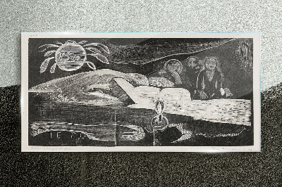 Glasbild Te Po Lange Nacht Gauguin