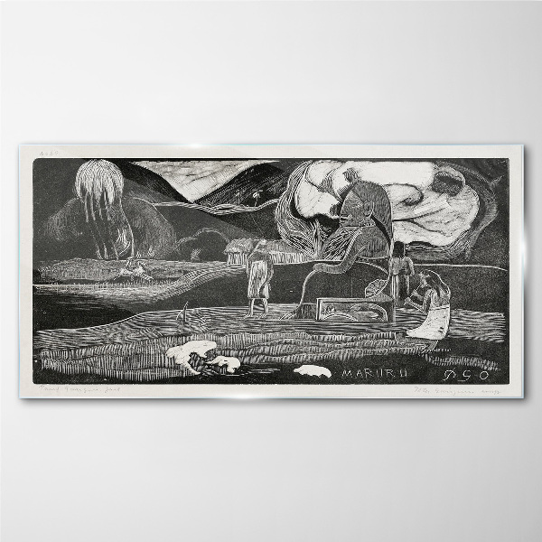 Foto auf glas Landschaft mit Figur und Natur