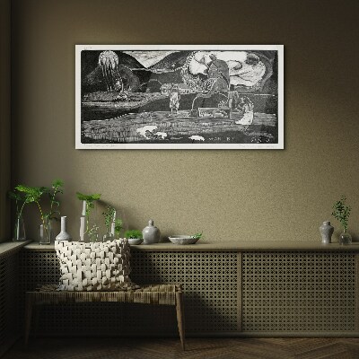 Foto auf glas Landschaft mit Figur und Natur