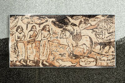 Bild auf glas drucken Historische Szene vor der Kulisse der Natur