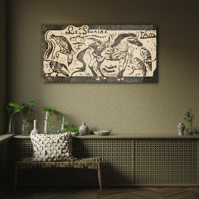 Glasbild Tiere in Bewegung