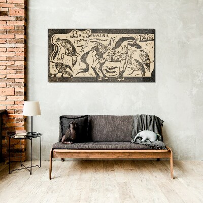 Glasbild Tiere in Bewegung