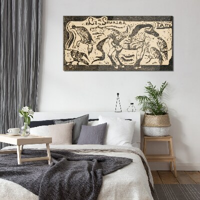 Glasbild Tiere in Bewegung