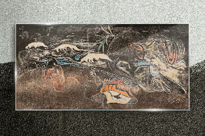 Bild auf glas Der Fluss des Lebens und der Transformation