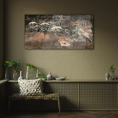Bild auf glas Der Fluss des Lebens und der Transformation