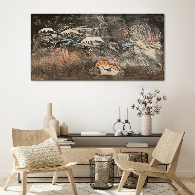 Bild auf glas Der Fluss des Lebens und der Transformation